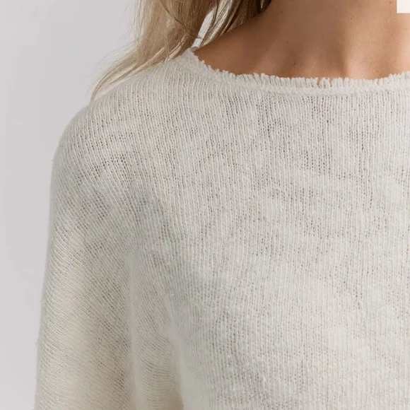 Albion Fit Somerset Pullover Sweater Cream - Size Medium - Picture 2 of 10